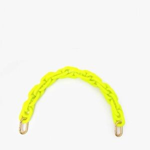 Clare V Shortie Strap in Neon Yellow